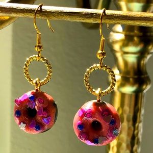 Pink Donut Earrings